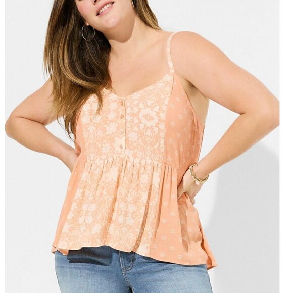 Torrid Crinkle Gauze Tank, Size 1, NWT - Picture 5 of 8